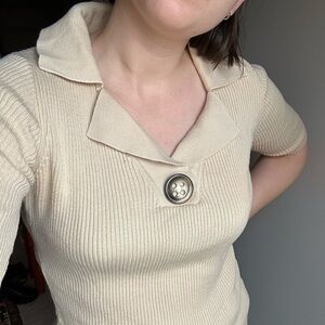 RITA ROW POLO WITH UNIQUE COLLAR